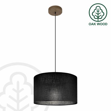 Brilagi - Luster na sajli ANTHONY 1xE27/60W/230V hrast/crna