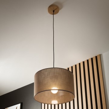 Brilagi - Luster na sajli ANTHONY 1xE27/60W/230V hrast/smeđa