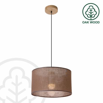 Brilagi - Luster na sajli ANTHONY 1xE27/60W/230V hrast/smeđa