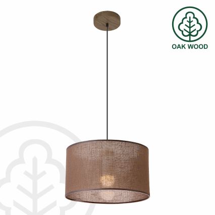 Brilagi - Luster na sajli ANTHONY 1xE27/60W/230V hrast/smeđa