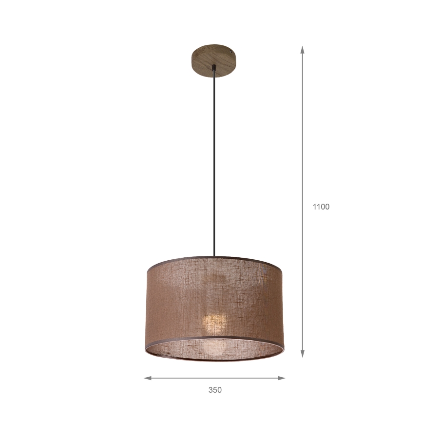 Brilagi - Luster na sajli ANTHONY 1xE27/60W/230V hrast/smeđa
