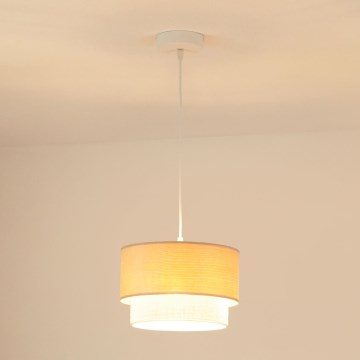 Brilagi - Luster na sajli ARIZONA BOHO 1xE27/15W/230V pr. 25 cm bež/bijela