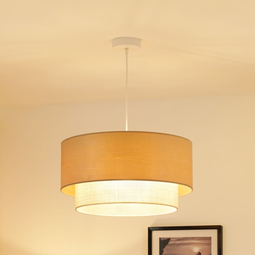 Brilagi - Luster na sajli ARIZONA BOHO 1xE27/15W/230V pr. 45 cm bež/bijela