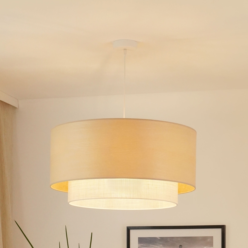 Brilagi - Luster na sajli ARIZONA BOHO 1xE27/15W/230V pr. 60 cm bež/bijela