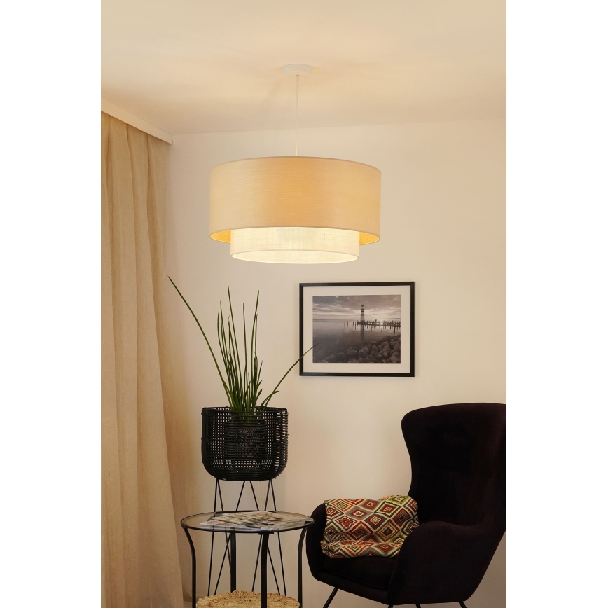 Brilagi - Luster na sajli ARIZONA BOHO 1xE27/15W/230V pr. 60 cm bež/bijela