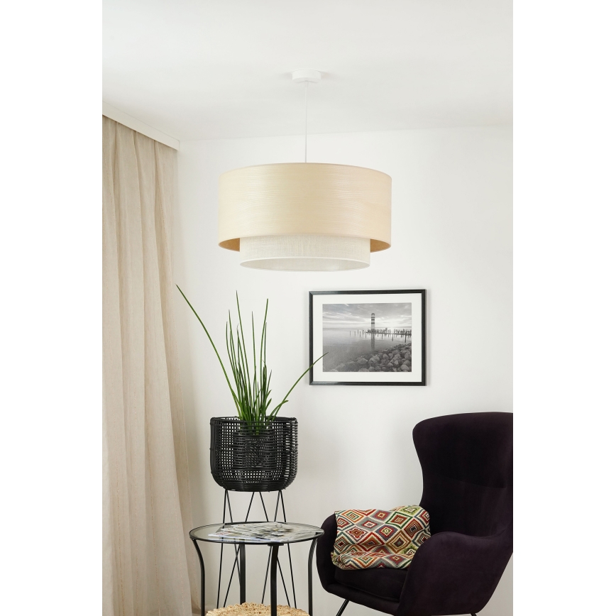 Brilagi - Luster na sajli ARIZONA BOHO 1xE27/15W/230V pr. 60 cm bež/bijela