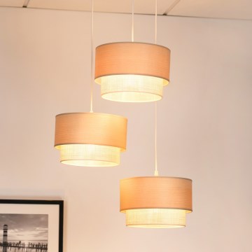 Brilagi - Luster na sajli ARIZONA BOHO 3xE27/15W/230V bež/bijela