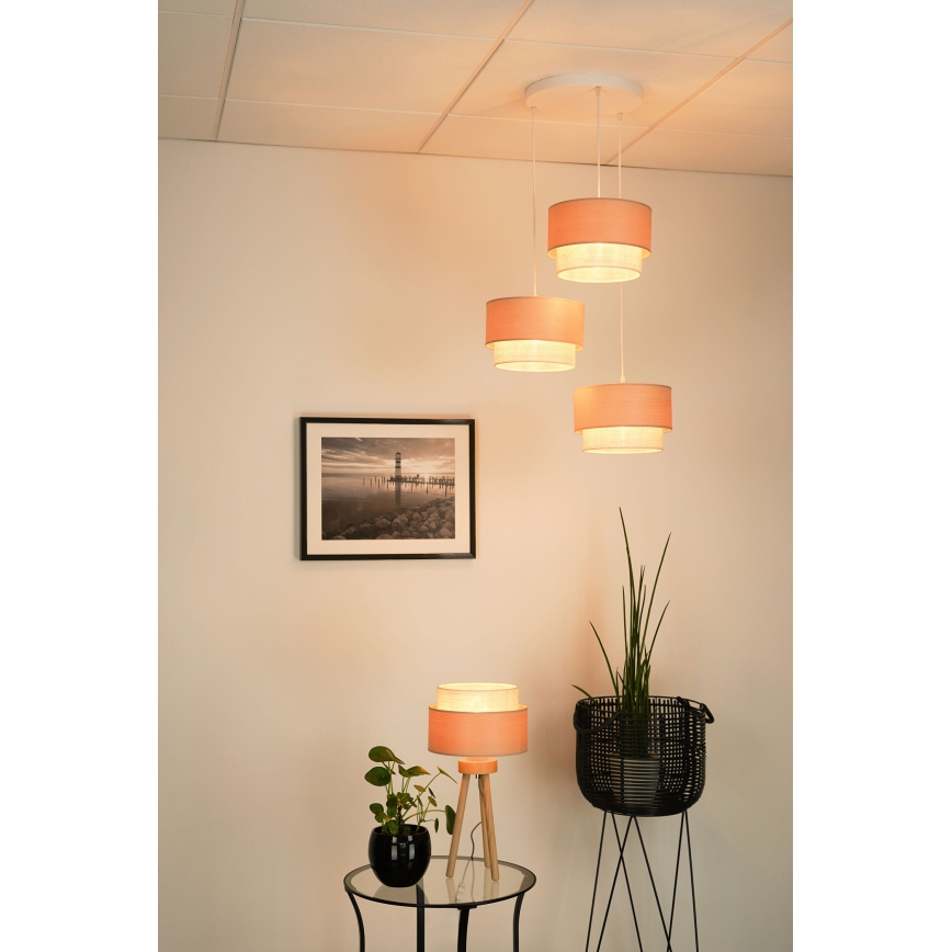 Brilagi - Luster na sajli ARIZONA BOHO 3xE27/15W/230V bež/bijela