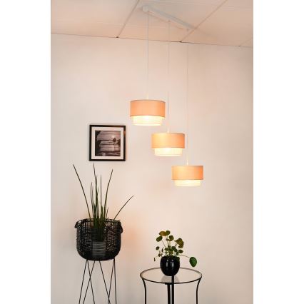 Brilagi - Luster na sajli ARIZONA BOHO 3xE27/15W/230V bež/bijela