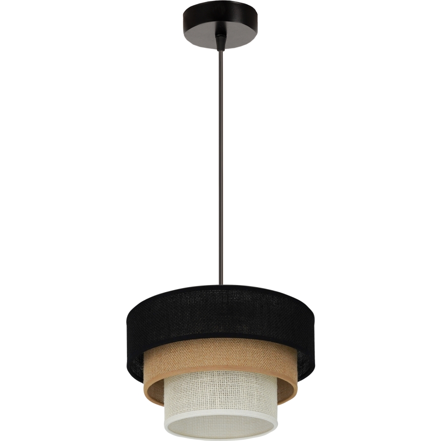Brilagi - Luster na sajli ASPEN LUNETA 1xE27/15W/230V pr. 25 cm crna/bež/krem