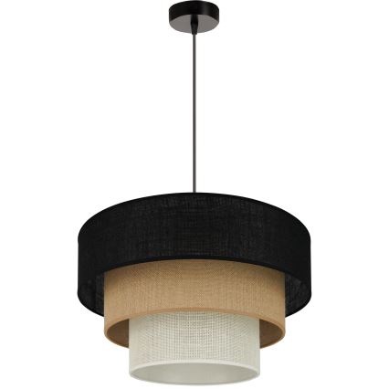 Brilagi - Luster na sajli ASPEN LUNETA 1xE27/15W/230V pr. 45 cm crna/bež/krem