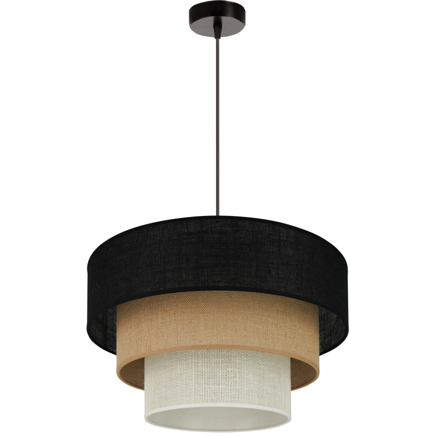 Brilagi - Luster na sajli ASPEN LUNETA 1xE27/15W/230V pr. 45 cm crna/bež/krem