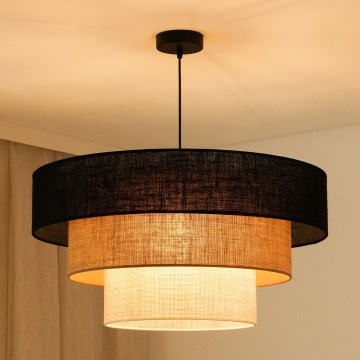 Brilagi - Luster na sajli ASPEN LUNETA 1xE27/15W/230V pr. 60 cm crna/bež/krem