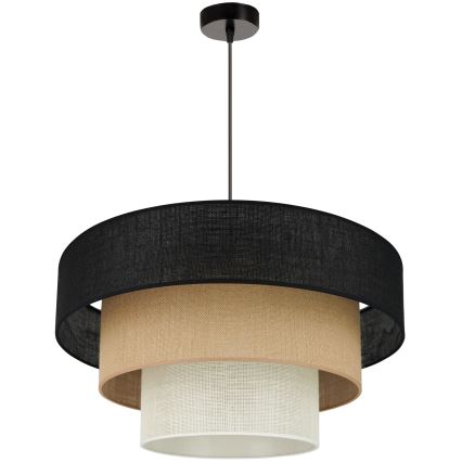 Brilagi - Luster na sajli ASPEN LUNETA 1xE27/15W/230V pr. 60 cm crna/bež/krem