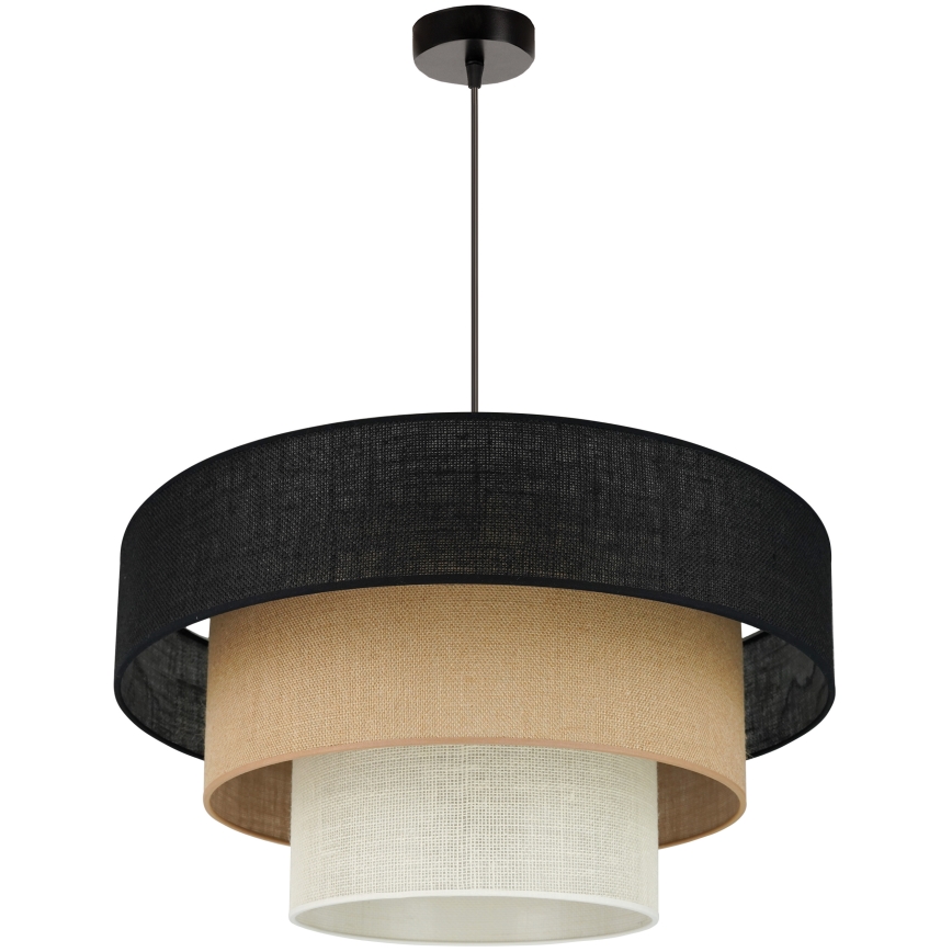 Brilagi - Luster na sajli ASPEN LUNETA 1xE27/15W/230V pr. 60 cm crna/bež/krem
