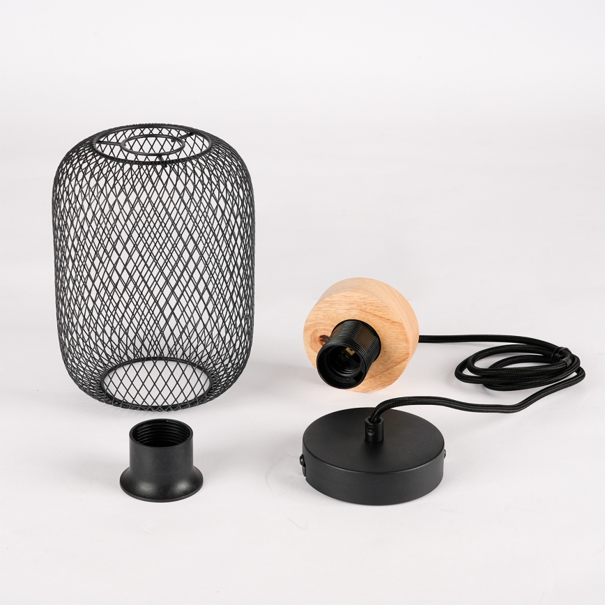 Brilagi - Luster na sajli BASKLITE 1xE27/15W/230V drvo/crna