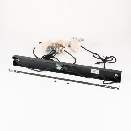 Brilagi - Luster na sajli BASKLITE 3xE27/15W/230V drvo/crna