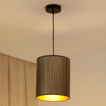 Brilagi - Luster na sajli BOSTON ROLLER 1xE27/15W/230V pr. 21 cm slama smeđa/zlatna