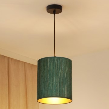 Brilagi - Luster na sajli BOSTON ROLLER 1xE27/15W/230V pr. 21 cm slama zelena/zlatna