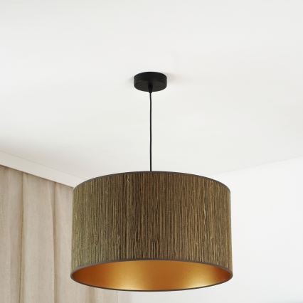 Brilagi - Luster na sajli BOSTON ROLLER 1xE27/15W/230V pr. 45 cm slama smeđa/zlatna