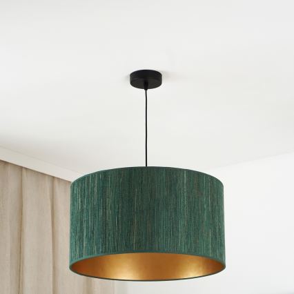 Brilagi - Luster na sajli BOSTON ROLLER 1xE27/15W/230V pr. 45 cm slama zelena/zlatna