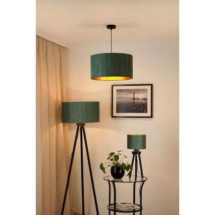 Brilagi - Luster na sajli BOSTON ROLLER 1xE27/15W/230V pr. 45 cm slama zelena/zlatna