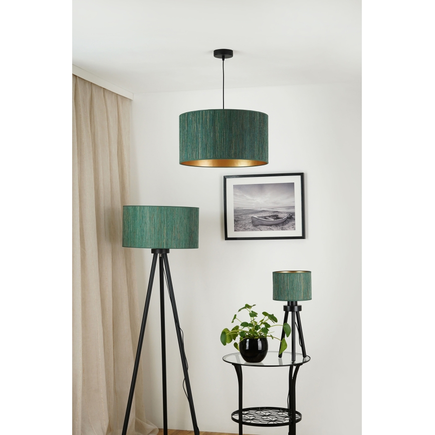 Brilagi - Luster na sajli BOSTON ROLLER 1xE27/15W/230V pr. 45 cm slama zelena/zlatna
