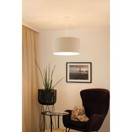 Brilagi - Luster na sajli BOUCLE ROLLER 1xE27/15W/230V pr. 45 cm krem
