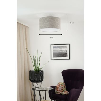 Brilagi - Luster na sajli BOUCLE ROLLER 1xE27/15W/230V pr. 45 cm siva