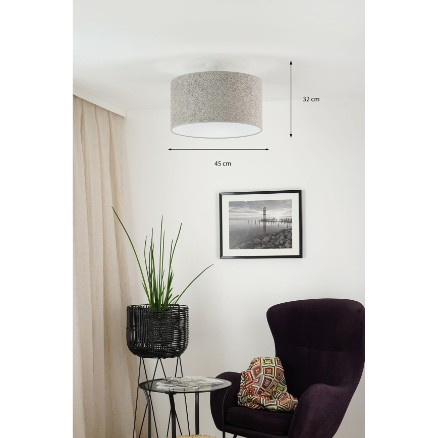 Brilagi - Luster na sajli BOUCLE ROLLER 1xE27/15W/230V pr. 45 cm siva