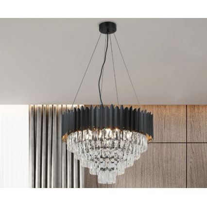 Brilagi - Luster na sajli CARLOS 9xE14/40W/230V Ø 60 cm