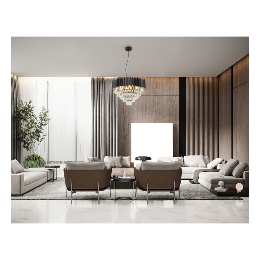 Brilagi - Luster na sajli CARLOS 9xE14/40W/230V Ø 60 cm