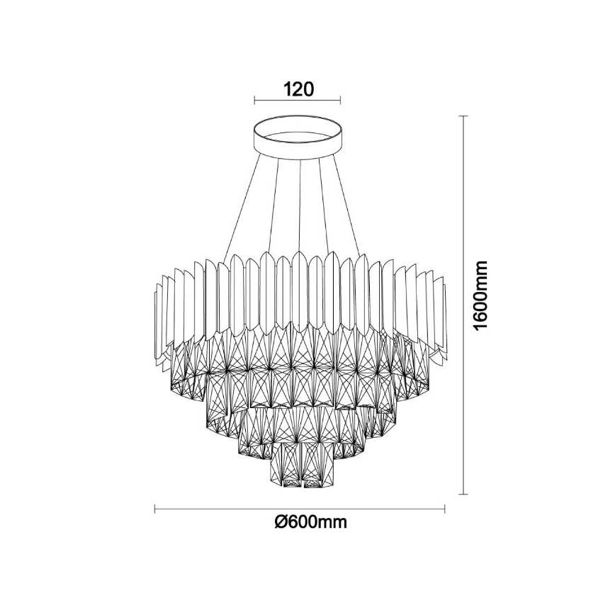 Brilagi - Luster na sajli CARLOS 9xE14/40W/230V Ø 60 cm