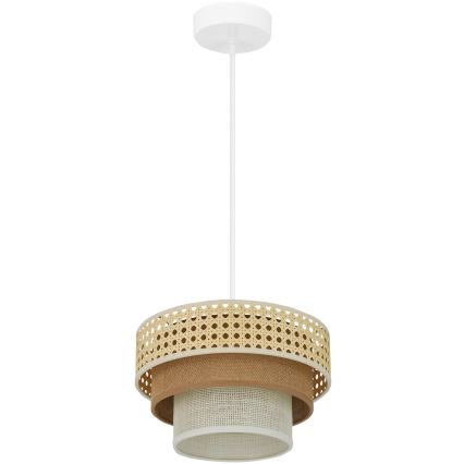 Brilagi - Luster na sajli CEDAR LUNETA 1xE27/15W/230V pr. 25 cm bež/smeđa/krem