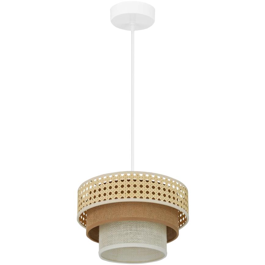 Brilagi - Luster na sajli CEDAR LUNETA 1xE27/15W/230V pr. 25 cm bež/smeđa/krem