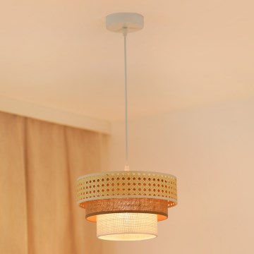Brilagi - Luster na sajli CEDAR LUNETA 1xE27/15W/230V pr. 25 cm bež/smeđa/krem