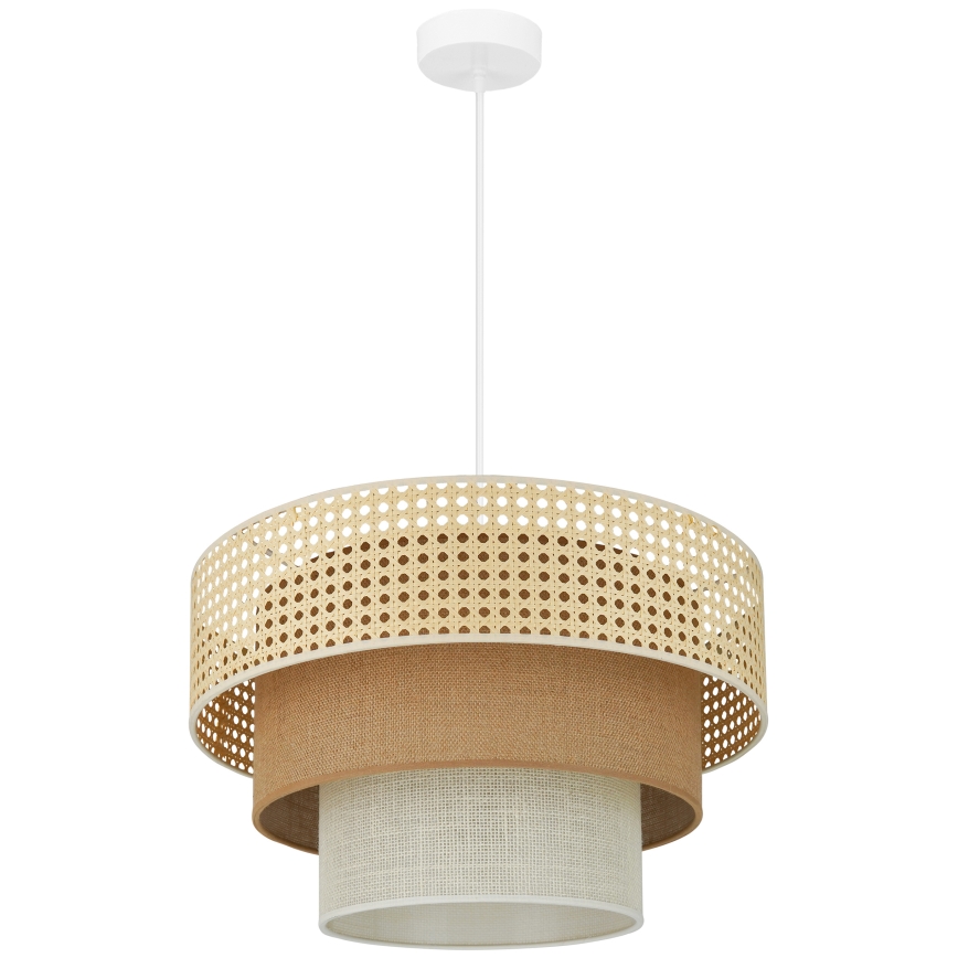 Brilagi - Luster na sajli CEDAR LUNETA 1xE27/15W/230V pr. 45 cm bež/smeđa/krem