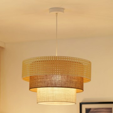 Brilagi - Luster na sajli CEDAR LUNETA 1xE27/15W/230V pr. 45 cm bež/smeđa/krem
