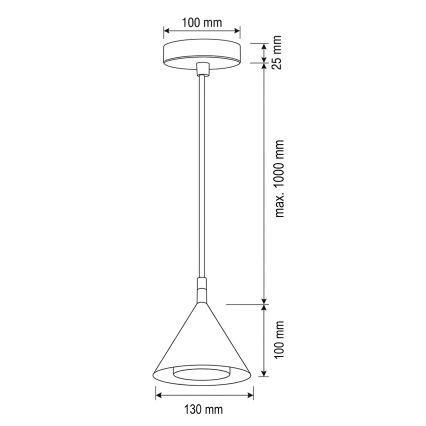 Brilagi - Luster na sajli CONE SINGLE 1xGX53/15W/230V bež