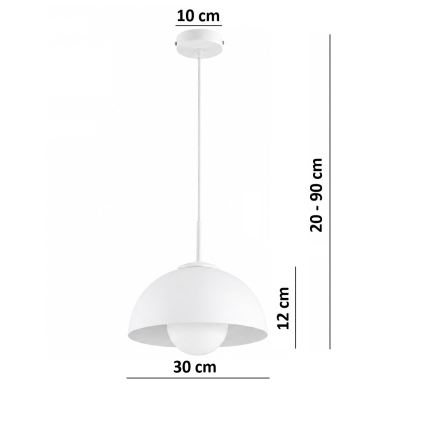 BRILAGI - Luster na sajli COSMO 1xE27/60W/230V promjer 30 cm bijela/zlatna