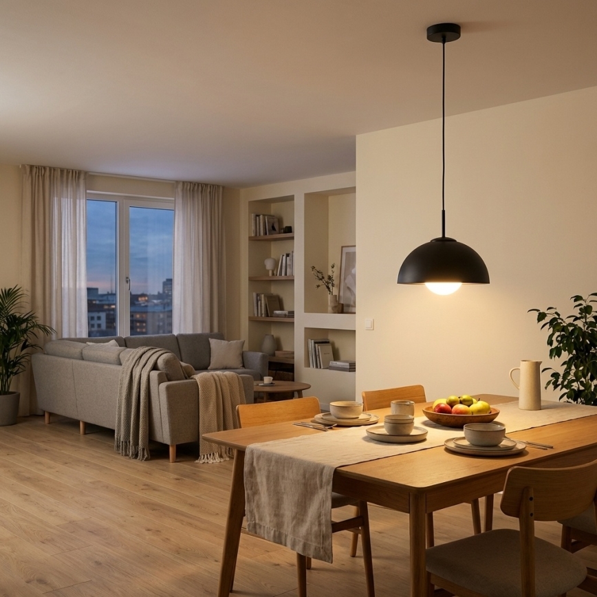 BRILAGI - Luster na sajli COSMO 1xE27/60W/230V, promjer 30 cm, crni
