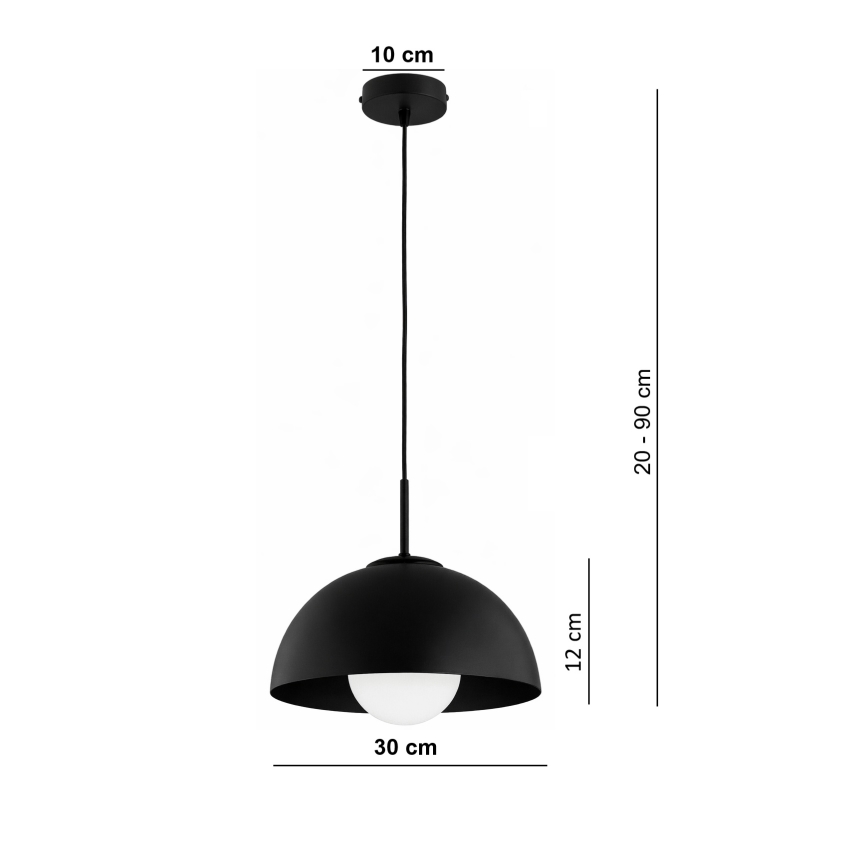 BRILAGI - Luster na sajli COSMO 1xE27/60W/230V, promjer 30 cm, crni