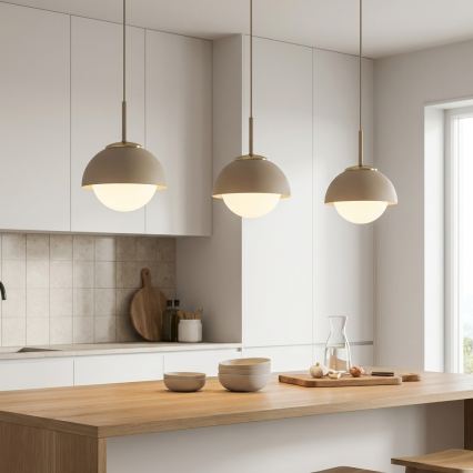 Brilagi - Luster na sajli COSMO 1xE27/60W/230V Ø 18 cm bež/zlatna