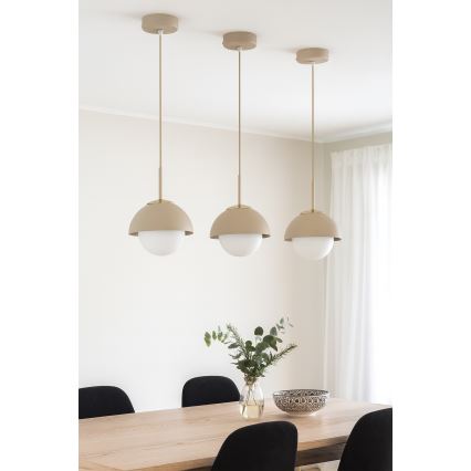 Brilagi - Luster na sajli COSMO 1xE27/60W/230V Ø 18 cm bež/zlatna