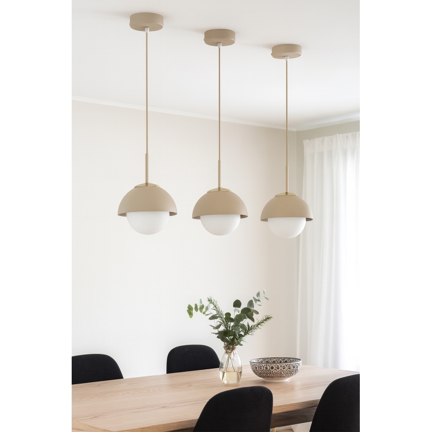 Brilagi - Luster na sajli COSMO 1xE27/60W/230V Ø 18 cm bež/zlatna