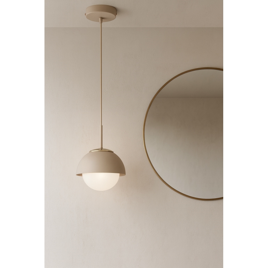 Brilagi - Luster na sajli COSMO 1xE27/60W/230V Ø 18 cm bež/zlatna