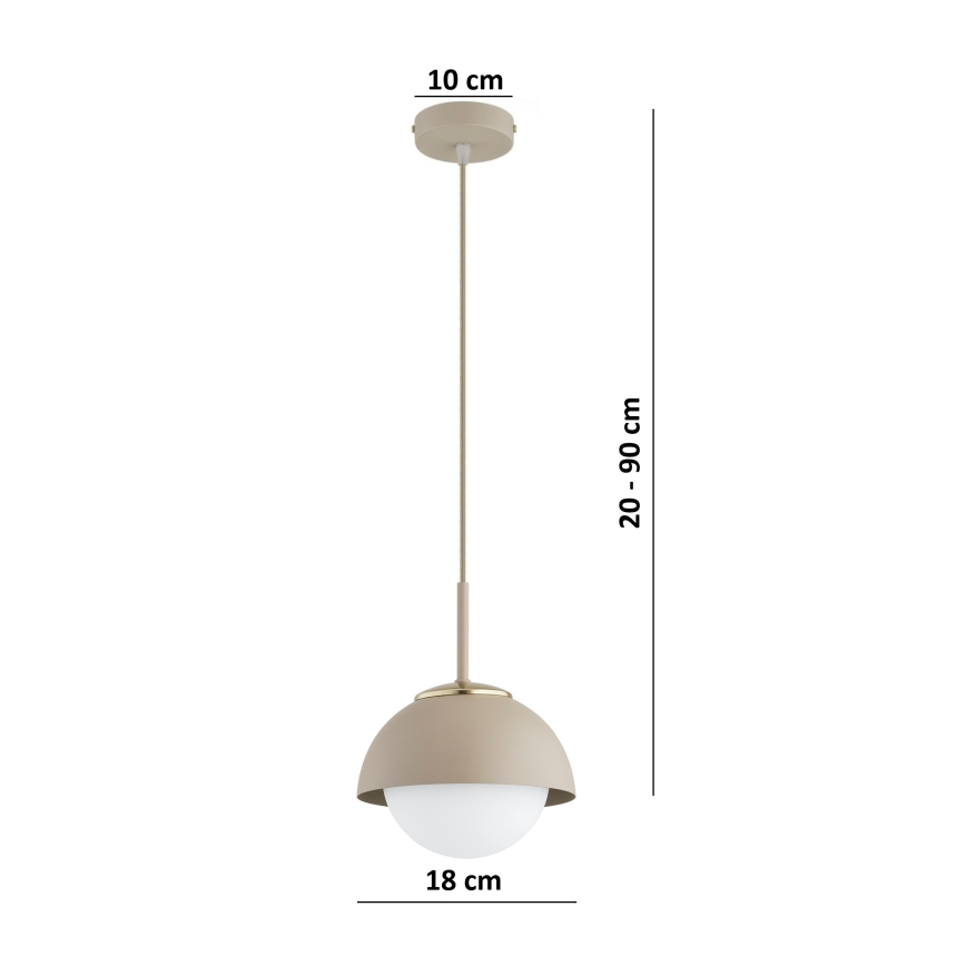 Brilagi - Luster na sajli COSMO 1xE27/60W/230V Ø 18 cm bež/zlatna