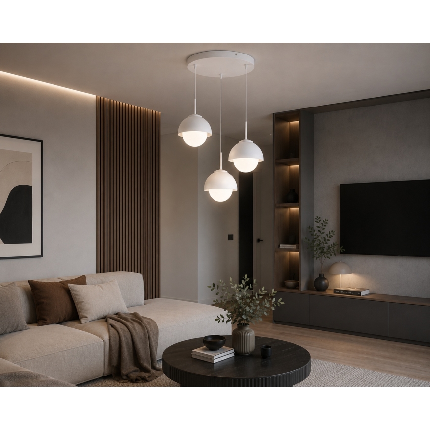 BRILAGI - Luster na sajli COSMO 3xE27/60W/230V bijela