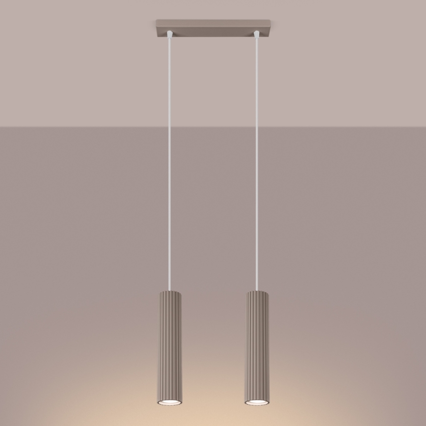 Brilagi - Luster na sajli CRESTO 2xGU10/10W/230V taupe
