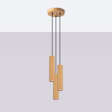 Brilagi - Luster na sajli CRESTO 3xGU10/10W/230V zlatni